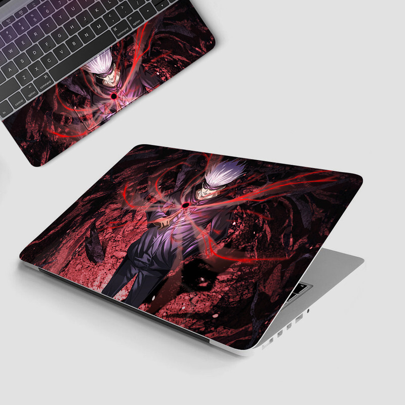 Yuckquee Gojo Satoru JJK Laptop Skin fits 14.1, 14.4, 15.1, 15.6 Inches Laptop. A-20 Vinyl Reusable Laptop Skin Compatible for 15.6 inch(Theme: NA)