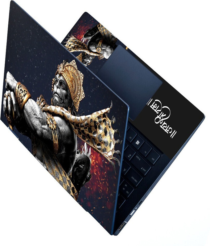dzazner HD Printed Full Panel Laptop Skin Upto 15.6 inches - Radha Krishna Bird Painting Self Adhesive Vinyl Reusable Laptop Skin Compatible for 15.6 inch(Theme: NA)
