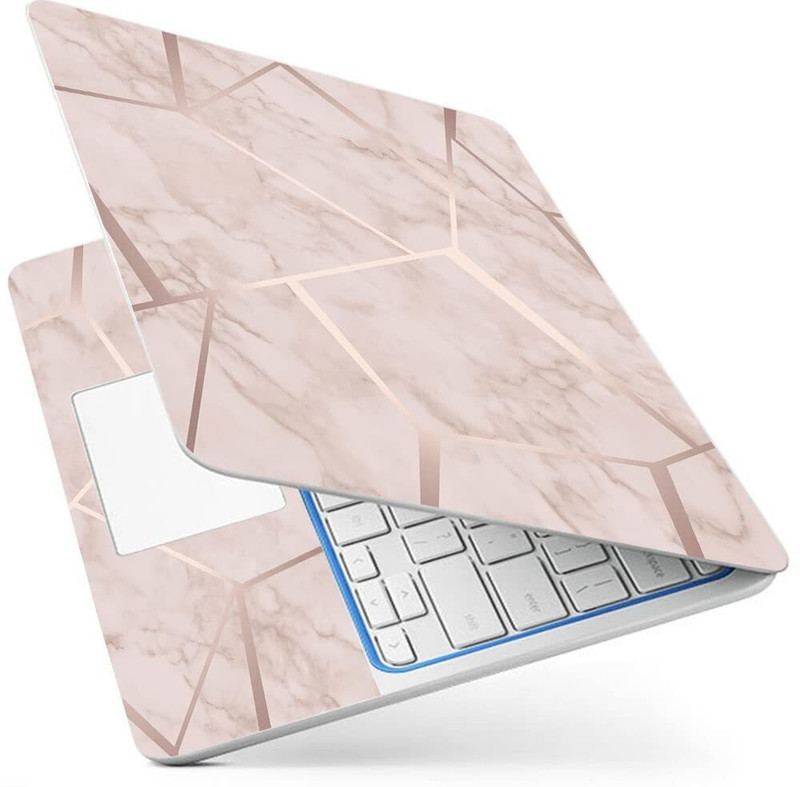 Techfit Full Body Laptop Skin Fits Upto 15.6 Laptop - Pink Rose Gold Self Adhesive Vinyl Laptop Skin Compatible for 15.6 inch(Theme: NA)