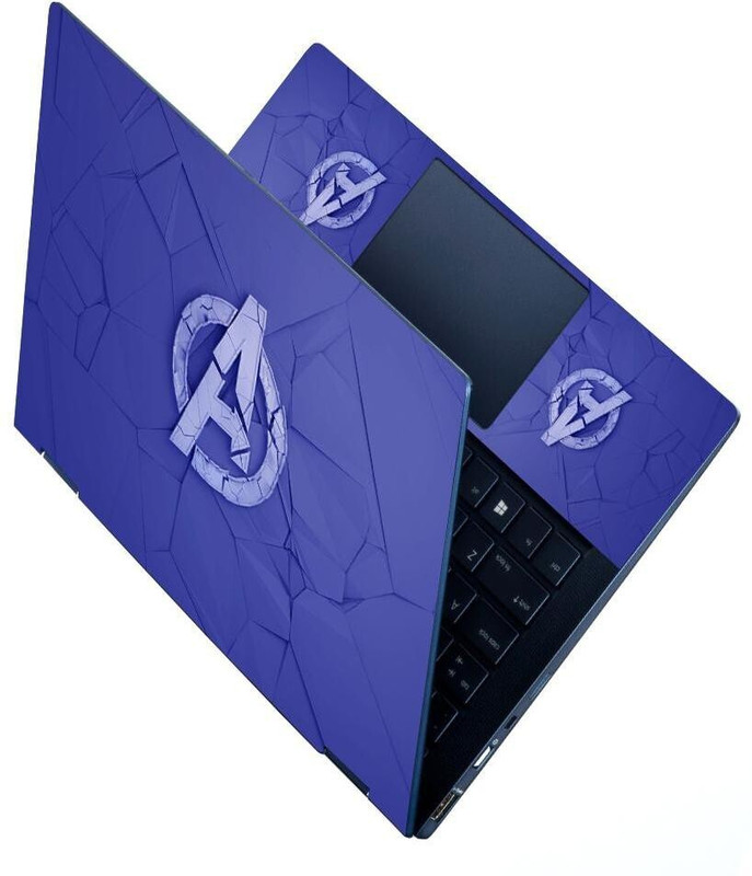 dzazner Premium Vinyl HD Printed Easy to Install Full Panel Laptop Skin/Sticker/Stretchable Vinyl/Cover for all Size Laptops upto 15.6 inch No Residue, Bubble Free - Hare Krishna Feather Self Adhesive Vinyl Reusable Laptop Skin Compatible for 15.6 inch(Theme: Spiritual)