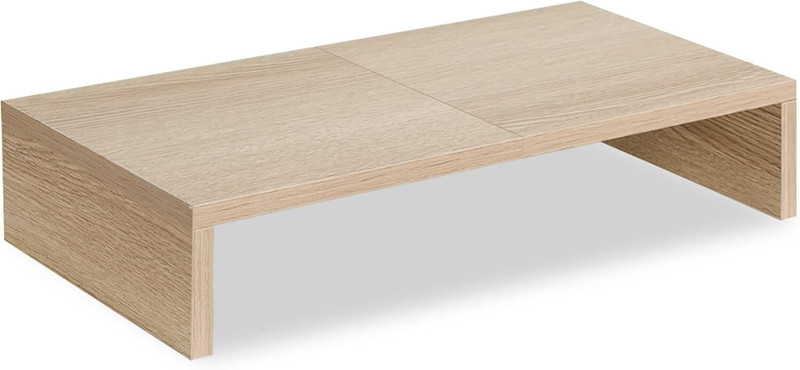 ABTRIX WITH AB Pine Wood Monitor Stand Riser for PC, Laptop, TV with Keyboard Storage AB-MSR-PINE-L51 Wooden Desk Stand Laptop Stand Compatible with Universal Laptops(Beige)