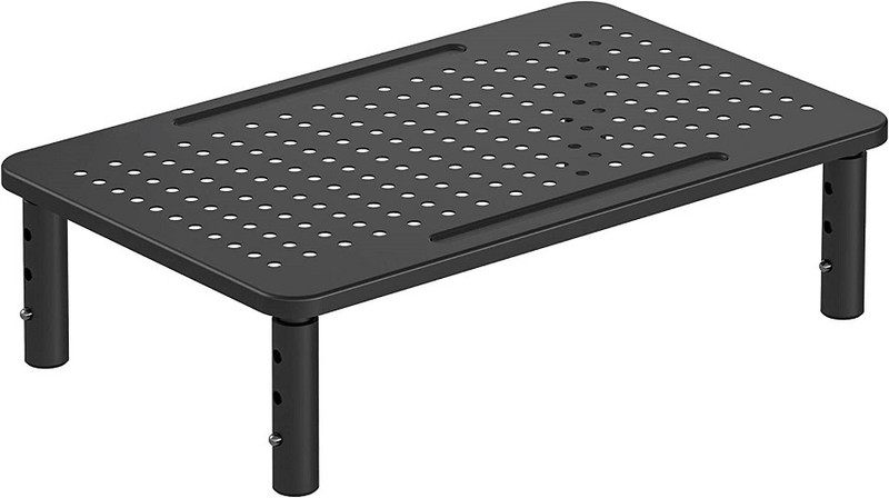TARKAN Laptop Riser, LED Cooling Fan Plastic Desk Stand Laptop Stand with Adjustable Height Compatible with 26 - 35 cm Laptops(Black)