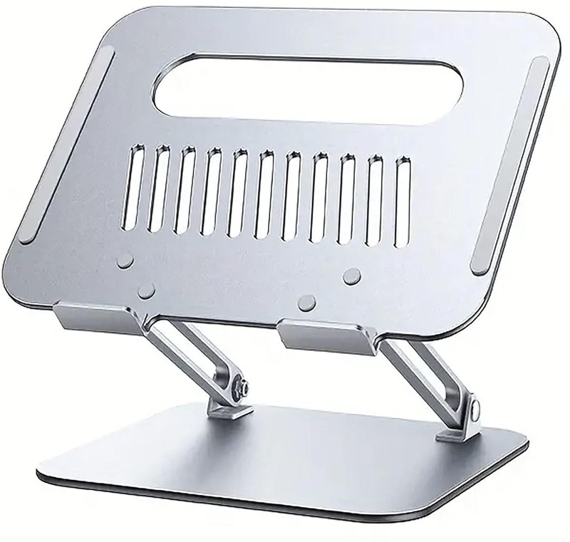 Krevia Lapdesk 2003 Aluminium Desk Stand Laptop Stand with Adjustable Height Compatible with 26 - 35 cm Laptops(Multicolor)