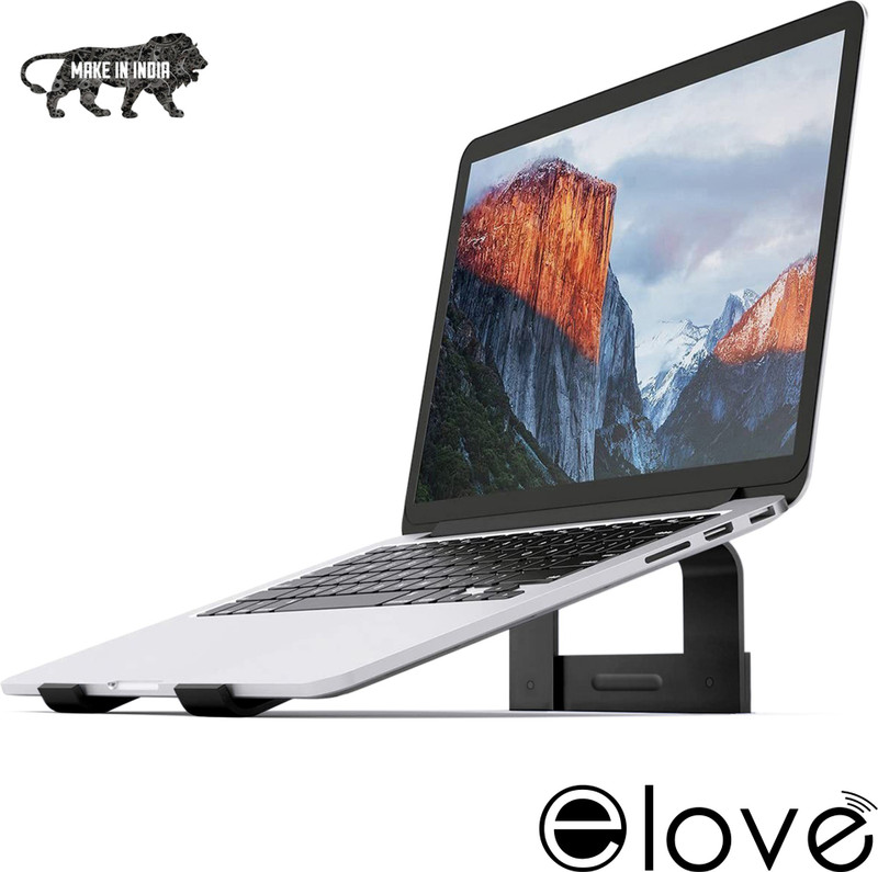 ELOVE Laptop Stand for 11 to 17 inch Laptops - Anti-Slip Detachable Design Laptop Riser for Office Desk Iron Desk Stand Laptop Stand Compatible with Universal Laptops(Black)