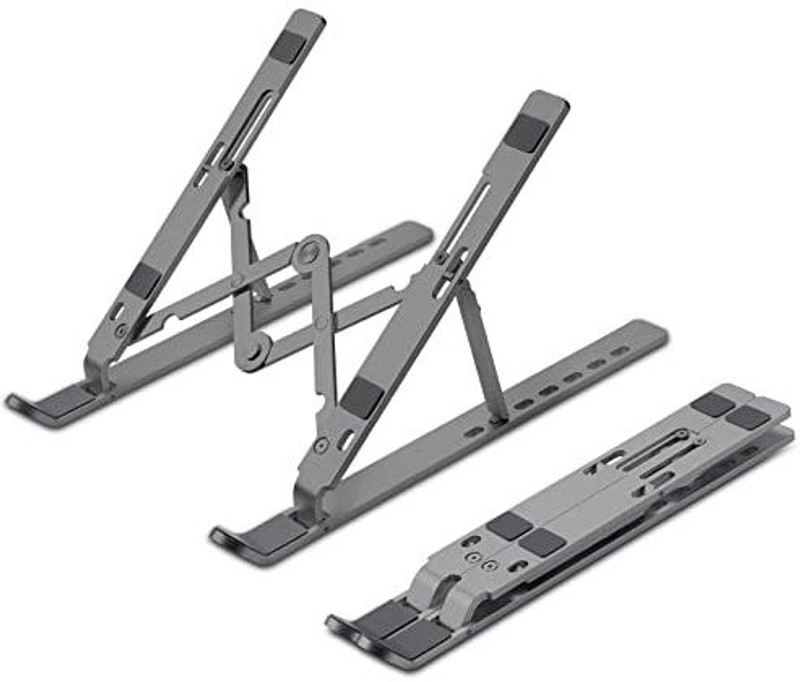 ZEBRONICS ZEB-NS2000 Aluminium Desk Stand Laptop Stand with Adjustable Height Compatible with 40 - 44cm Laptops(Grey)