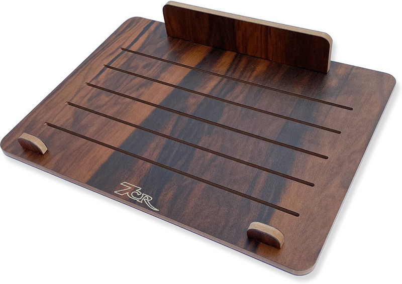7CR DT (H-2) Laptop Stand DT (H-2) LS Wooden Floor and Desk Stand Laptop Stand Compatible with Universal Laptops(Brown)