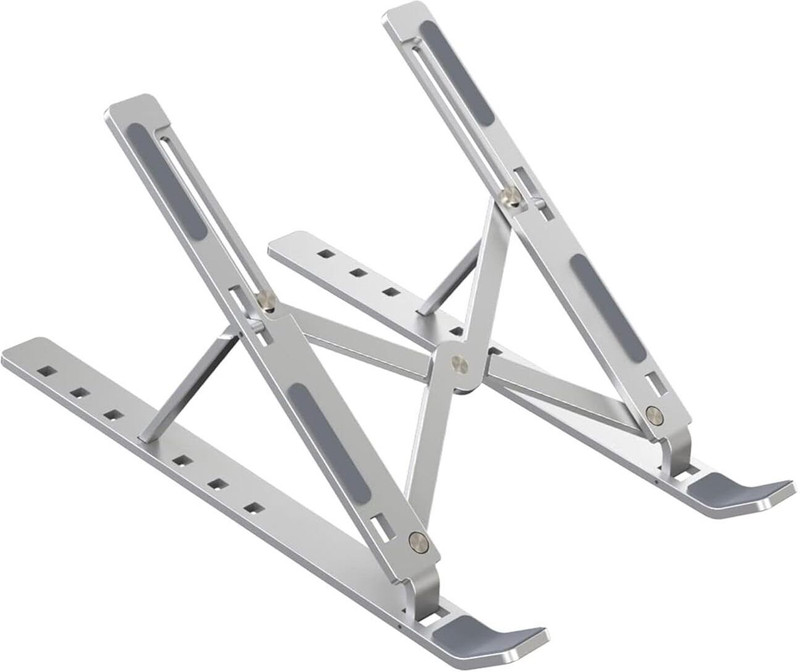 N.A.R VENTURES Anti-slip & Ventilation | Foldable Portable Laptop Stand | Stable & Durable Aluminum Foldable Laptop Stand|6 Adjustable LevelsIAnti-Slip & Heat Dissipation Aluminium Floor and Desk Stand Laptop Stand with Adjustable Height Compatible with Universal Laptops(Multicolor)