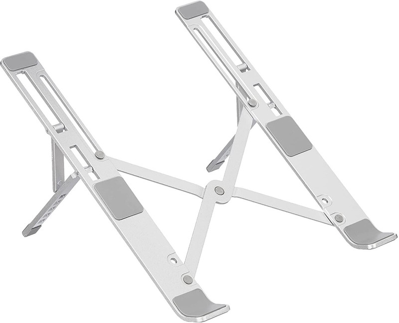 Rajguru MiraeTech 6 MiraeTech 6 Aluminium Floor Stand Rotatable Laptop Stand with Adjustable Height Compatible with Universal Laptops(Silver)