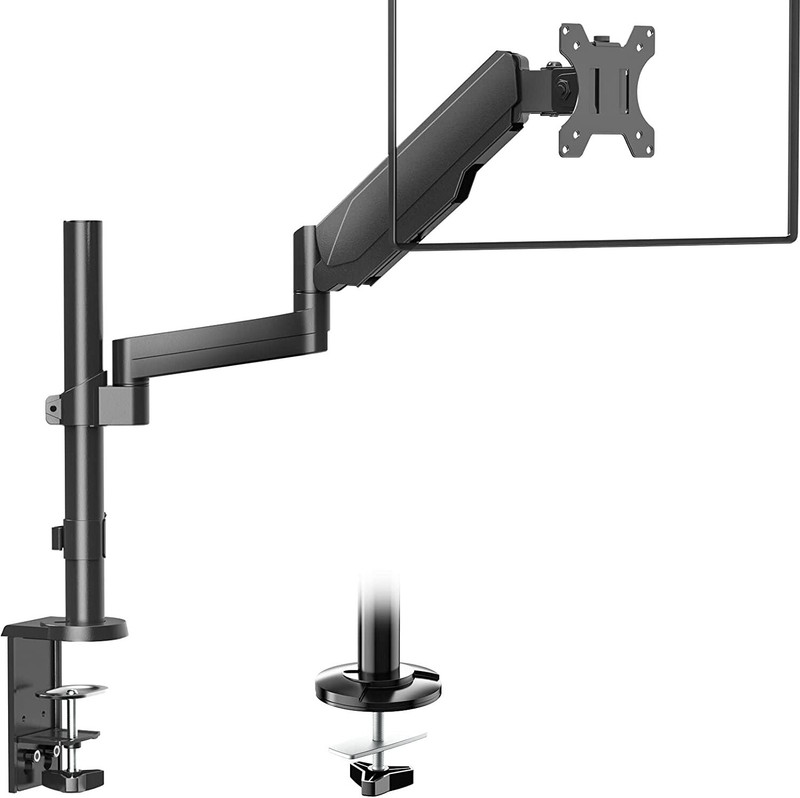 SYGA Single-MonitorStand-MSE03 Steel Desk Stand Rotatable Laptop Stand with Adjustable Height Compatible with Universal Laptops(Black)