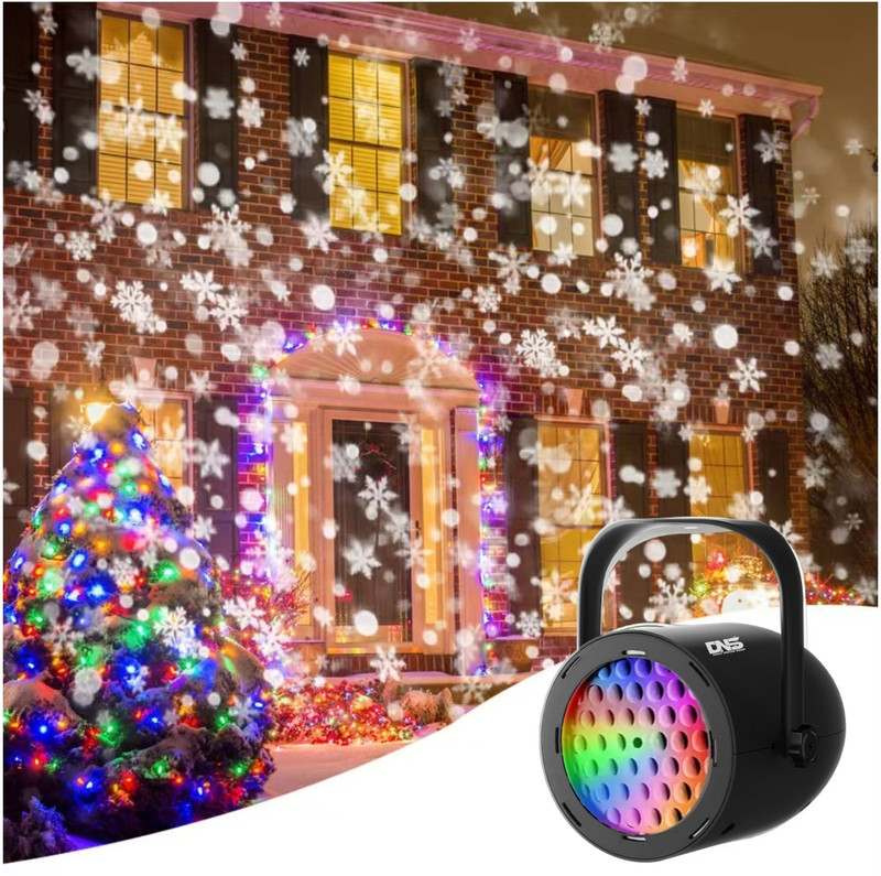 Daily Needs Shop Christmas LED Projection Lamp with 16 Pattern Rotating Effects Indoor Outdoor(50 nm, Black)