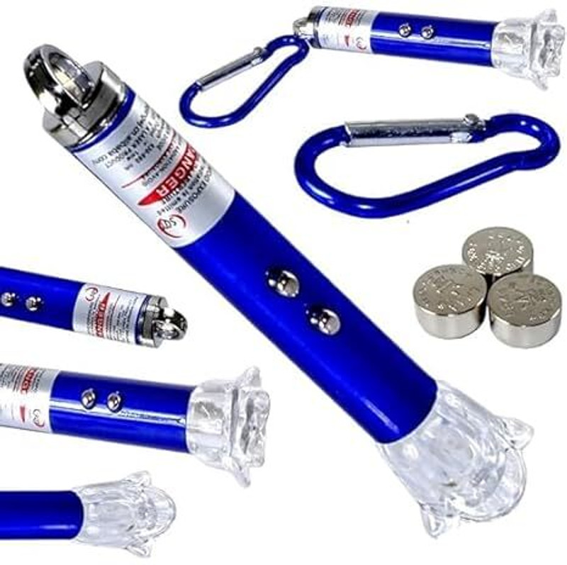NBR ENTERPRISES Red Laser Light Long Range with LED Flashing Lights/Torch Keychain/Multicolor(650 nm, RED)