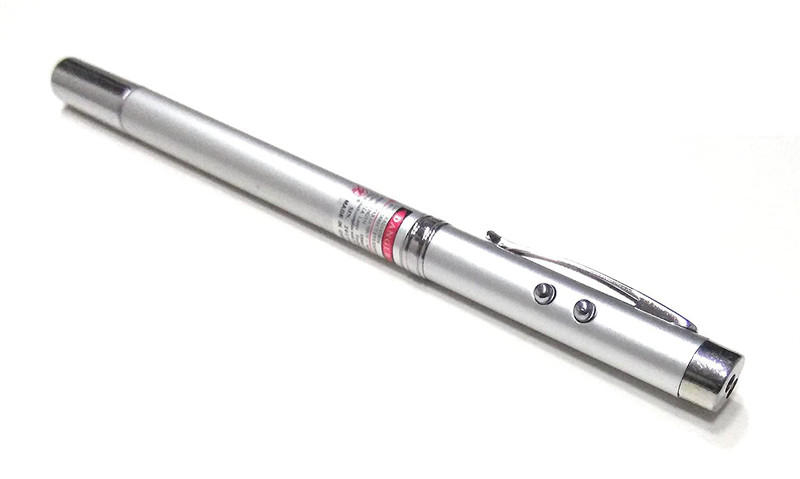 TFG Red Torch, Laser, Pointer, Magnet, And Pen(650 nm, Silver)