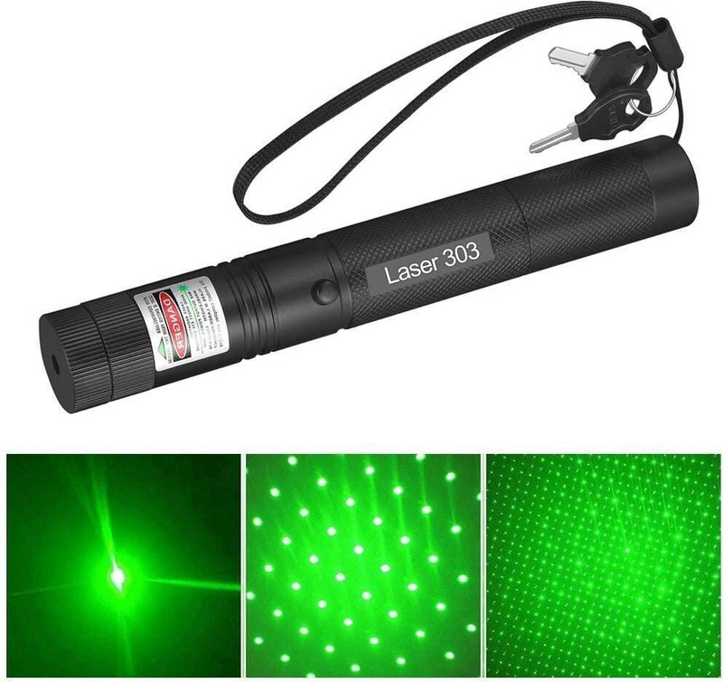 NextTech 500mW Rechargeable Green Laser Pointer And Disco Light with Adjustable Cap(900 nm, Green)