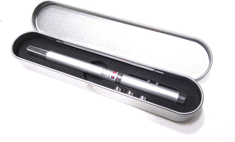 Point Zero Multipurpose Pen with Led Flashlight and Laser Pointer(650 nm, Silver)