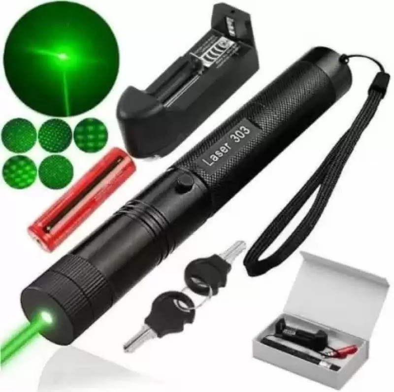 Swizz Fashion Rechargeable Green Laser Pointer Party Pen Disco Light 5 Mile + Battery Disco(650 nm, GREEN)