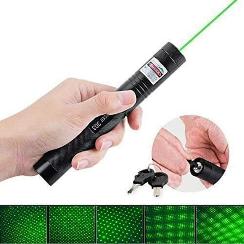 VM SHOPPING MALL Rechargeable Green Laser Pointer 5 Mile+ Battery 303 Party Pen Disco Light(515 nm, green)