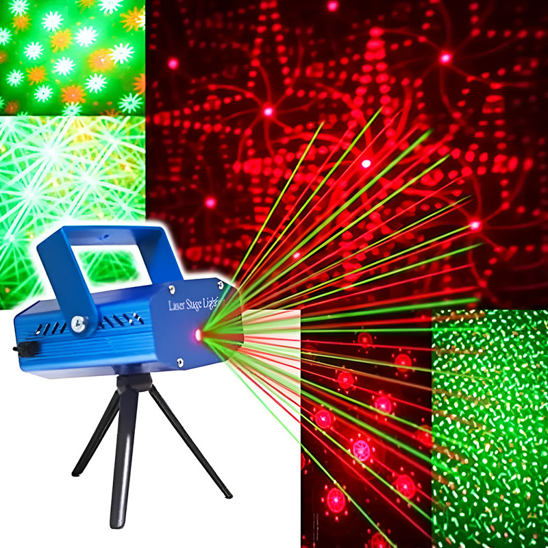 horekmal Mini Laser Projector Stage Light | DJ Disco Party Laser Light for Home, Events(600 nm, Green)