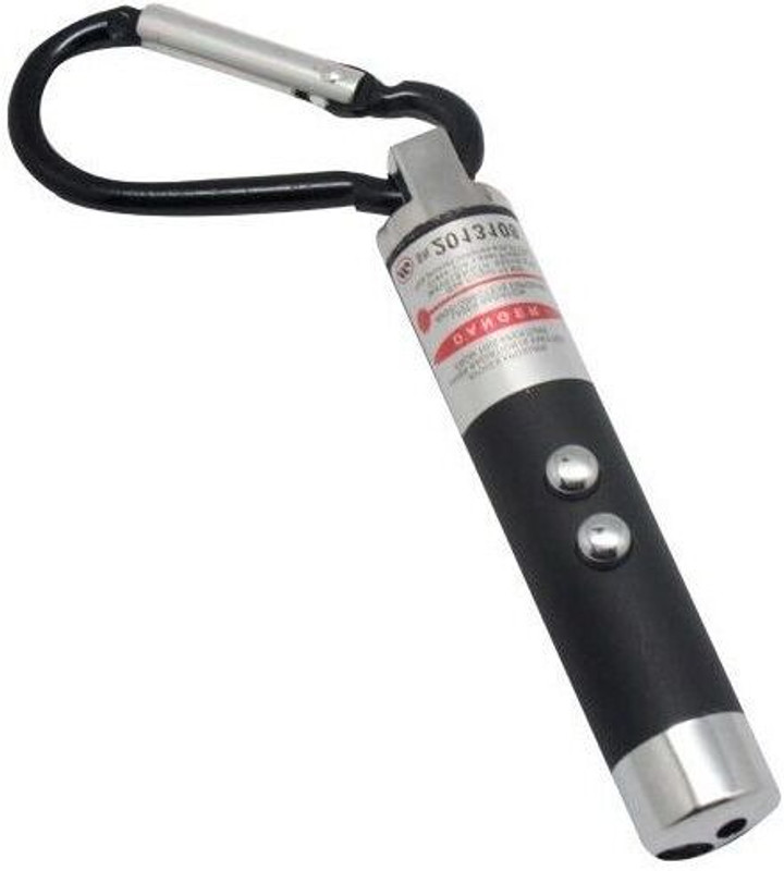 NNOZR Pocket Laser Light, Laser Torch with Emergency LED Light and Key Chain Hook(650 nm, Multicolor)