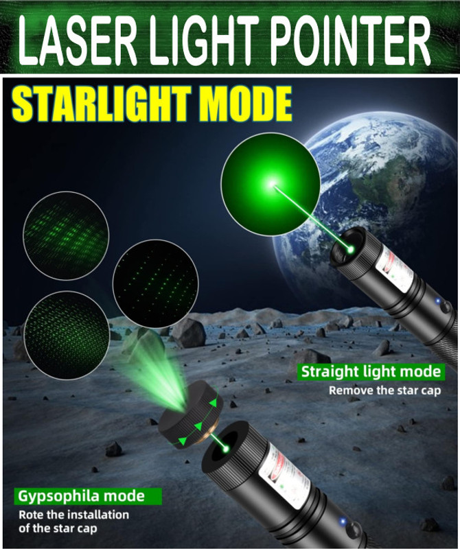 Pick And Nick Toys Green Laser Pointer for Presentation Multi shape Adjustable Disco Laser YOUL18(588 nm, GREEN, RED)