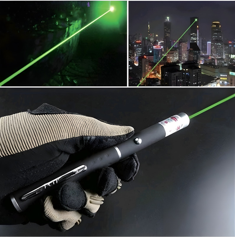 mega shine Green Multipurpose Laser Light Disco Pointer Pen Beam with Adjustable Cap(650 nm, multicolor)
