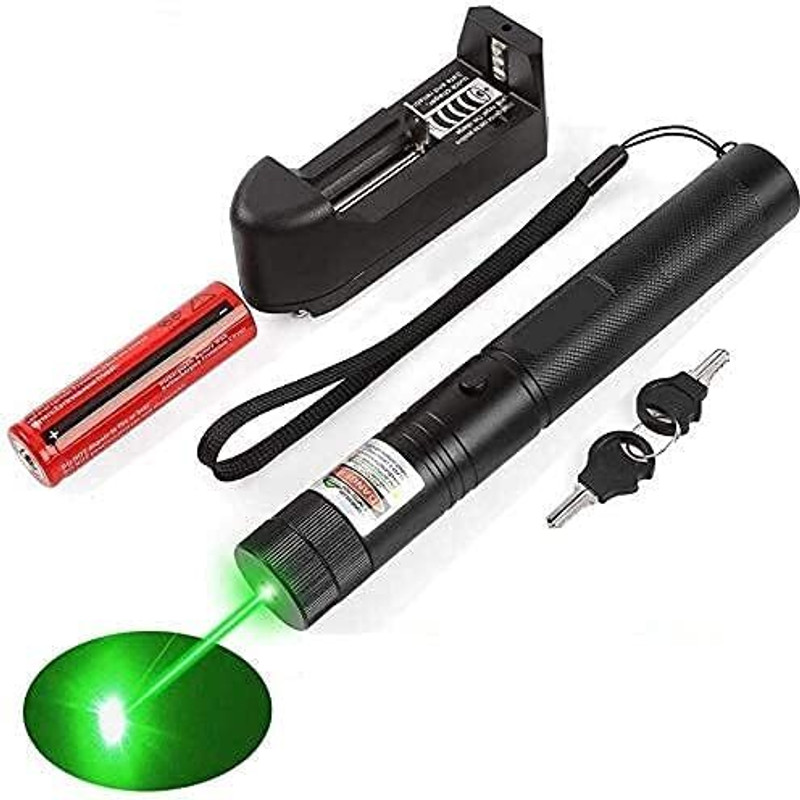 GLOWISH LONG RANGE MULTI LED AND SINGLE POINTER LASER WITH SAFETY LOCK FEATURE(400 nm, GREEN)