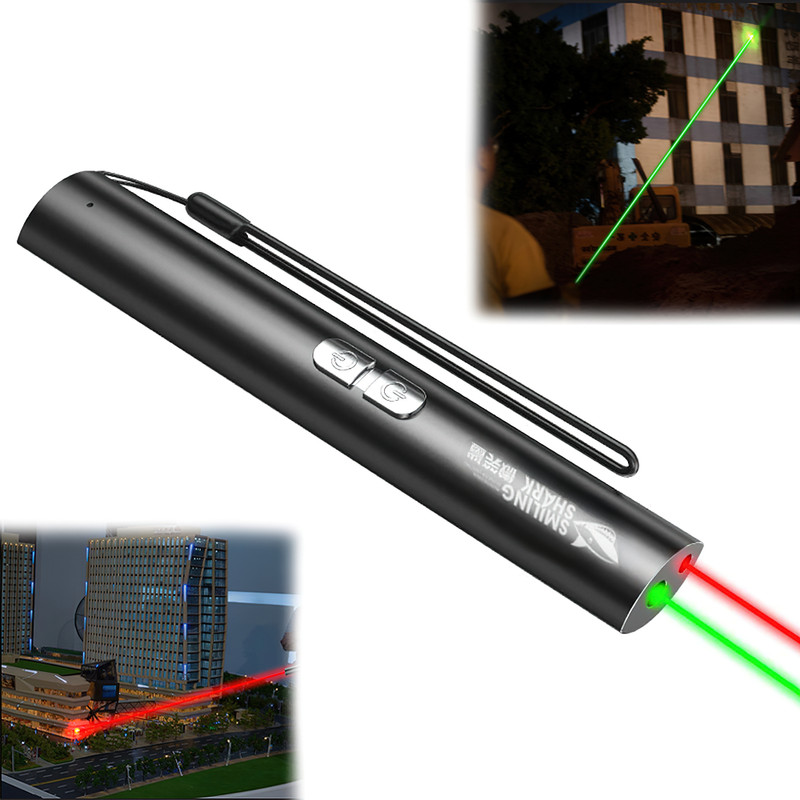TAUDI 2 in 1 Laser Torch Powerful Green and Red Pointer Pen High Power Super Bright(450 nm, Red, Green)