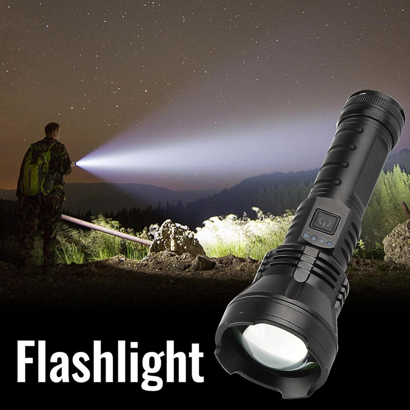 Furret Three Level Lights Adjustable Rechargeable Aluminum Alloy Flashlight Outdoor Laser Range Finder