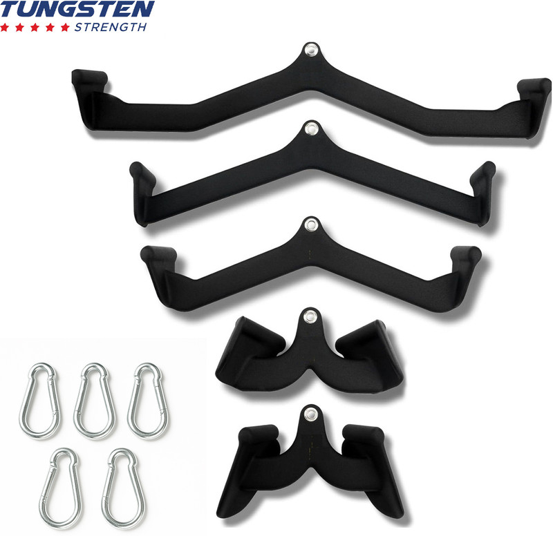 Tungsten Strength Mag Handle Set for Press Down Exercise, LAT Pull Down Bars for Cable Machine Lat Pulldown(350 kg)