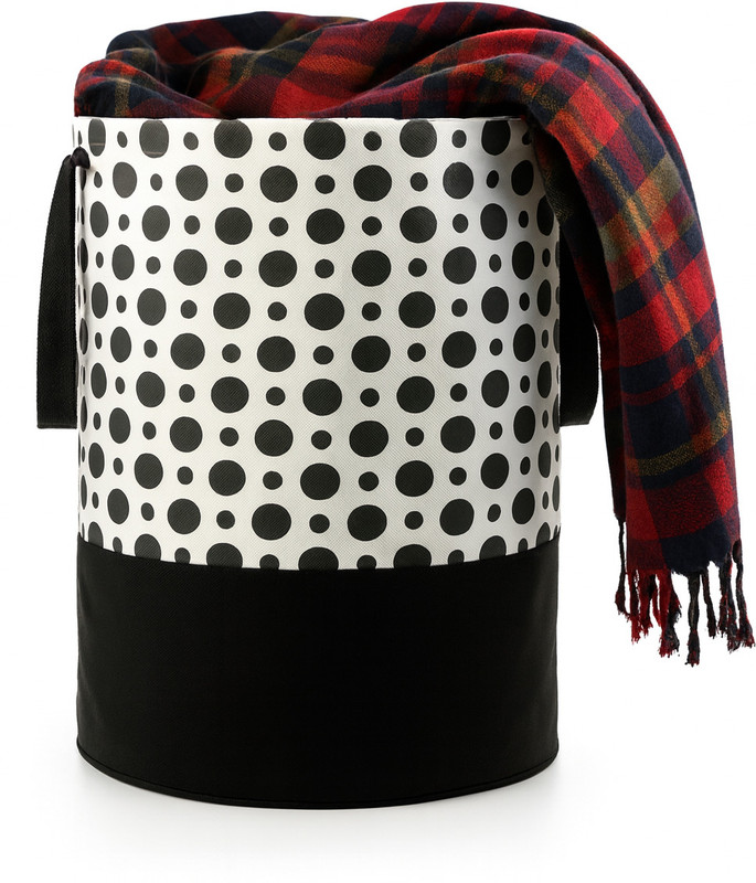 wini krafts 45 L Black, White Laundry Bag(Non Woven)