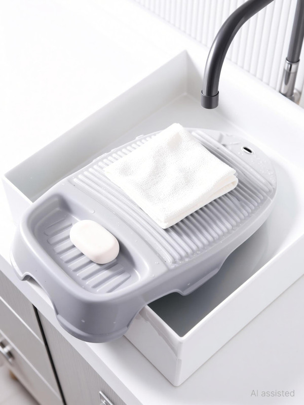TENIDO 1 L Grey Laundry Basket(Plastic)