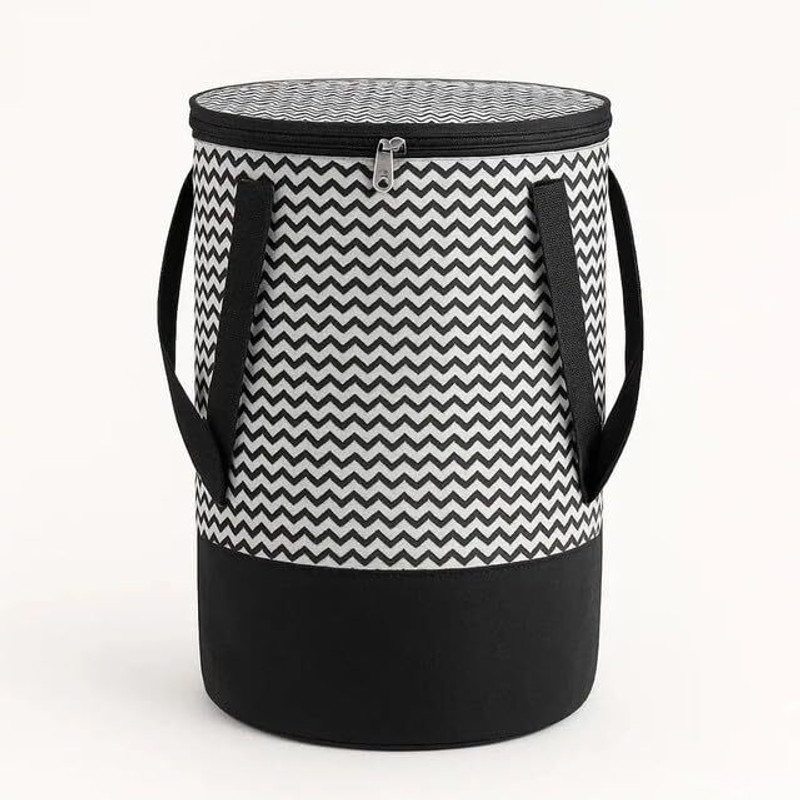 ZOVIRA 50 L Black Laundry Basket(Non-Woven)