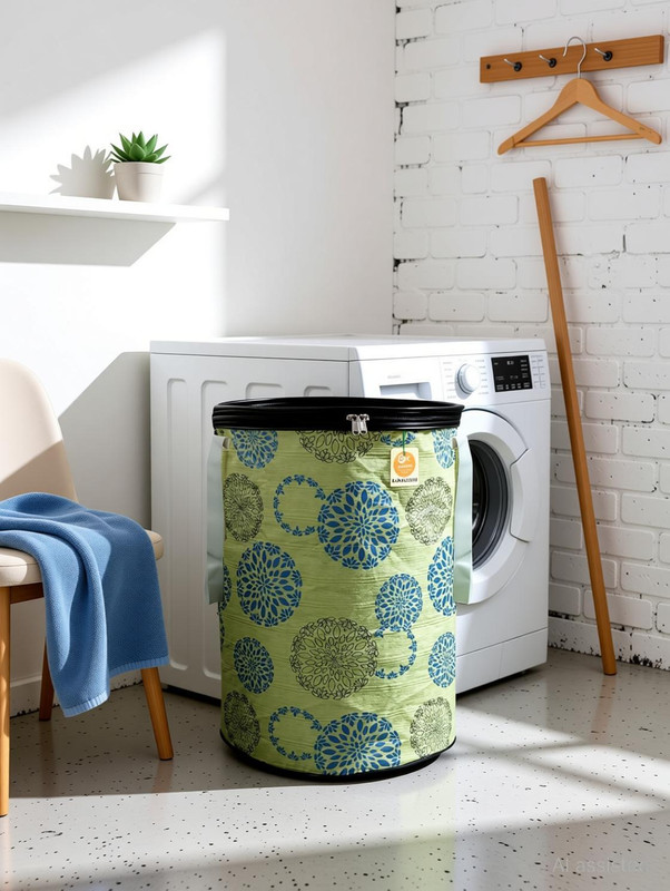 Kanushi Industries 45 L Green Laundry Bag(Plastic)
