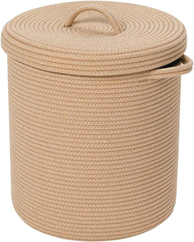 Rangvora 40 L Beige Laundry Basket(Cotton)