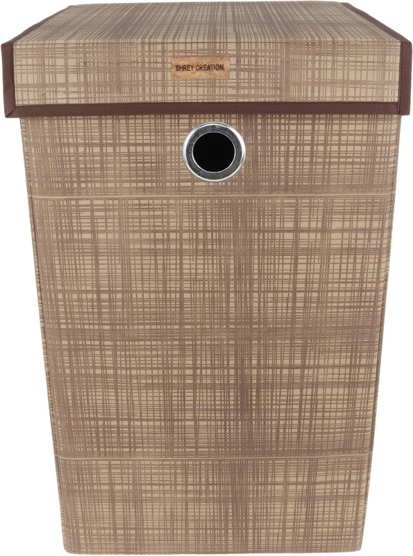 Shrey Creation 60 L Beige Laundry Basket(Non Woven)