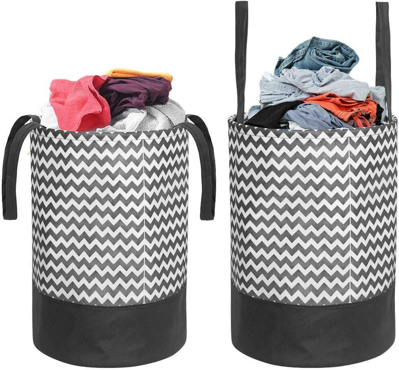 THAILIWALE 45 L Black, White Laundry Basket(Non-Woven)