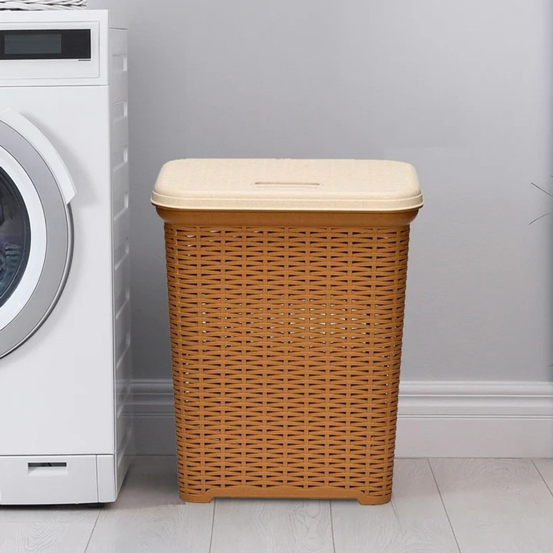 Nilkamal 35 L Beige Laundry Basket(Plastic)