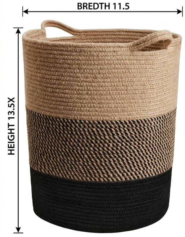 SIYA TEXTILES 50 L Brown Laundry Basket(Jute)