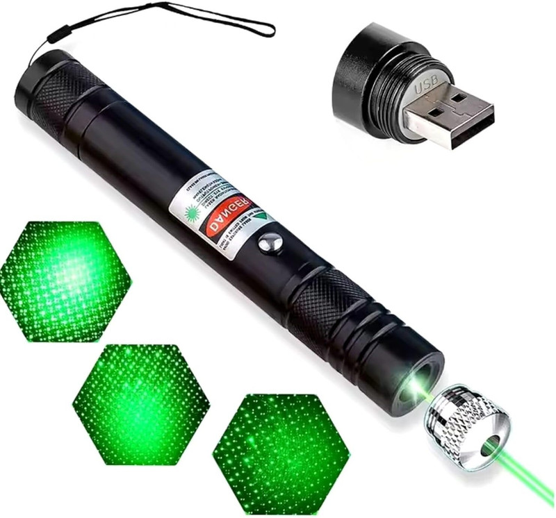 ECOSKY High Powerful Tactical Torch flashlights Pen Light Long Range Adjustable Focus(Green)