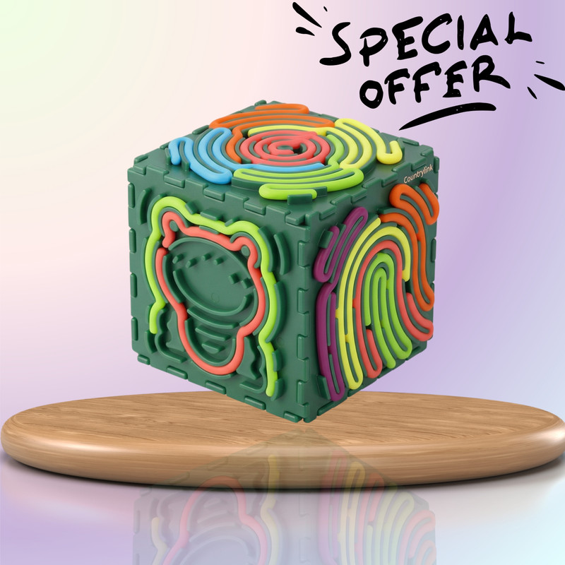 calyxia Sensory Cube Toy for Kids 6-in-1 Fidget Activity Set age+3(Multicolor)