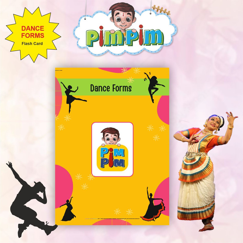 PimPim Dance Form flash cards for kids(Multicolor)