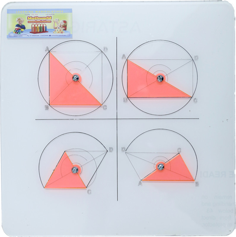 THE LABWORLD Rotation of Figures Mathematics Model Kit for Symmetry Learning Resource(Multicolor)