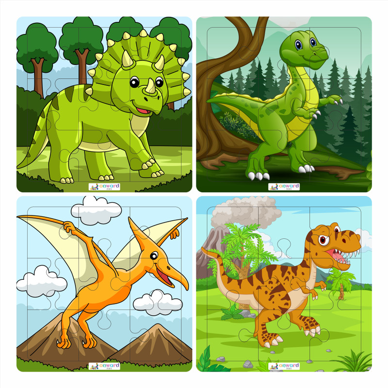 himanshu tex 9 pcs wooden Jigsaw Puzzles of animal for Children (Pack of 4) (36 Pieces)(Multicolor)