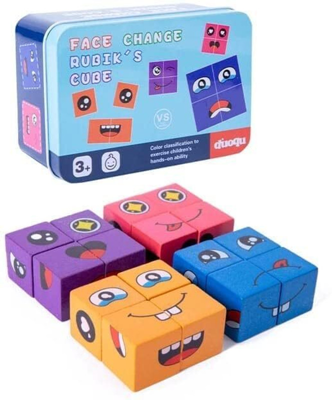 Aariyona Emoji Cube face Puzzle Game for Kids | Face Puzzle | Educational Toys for Kids(Multicolor)