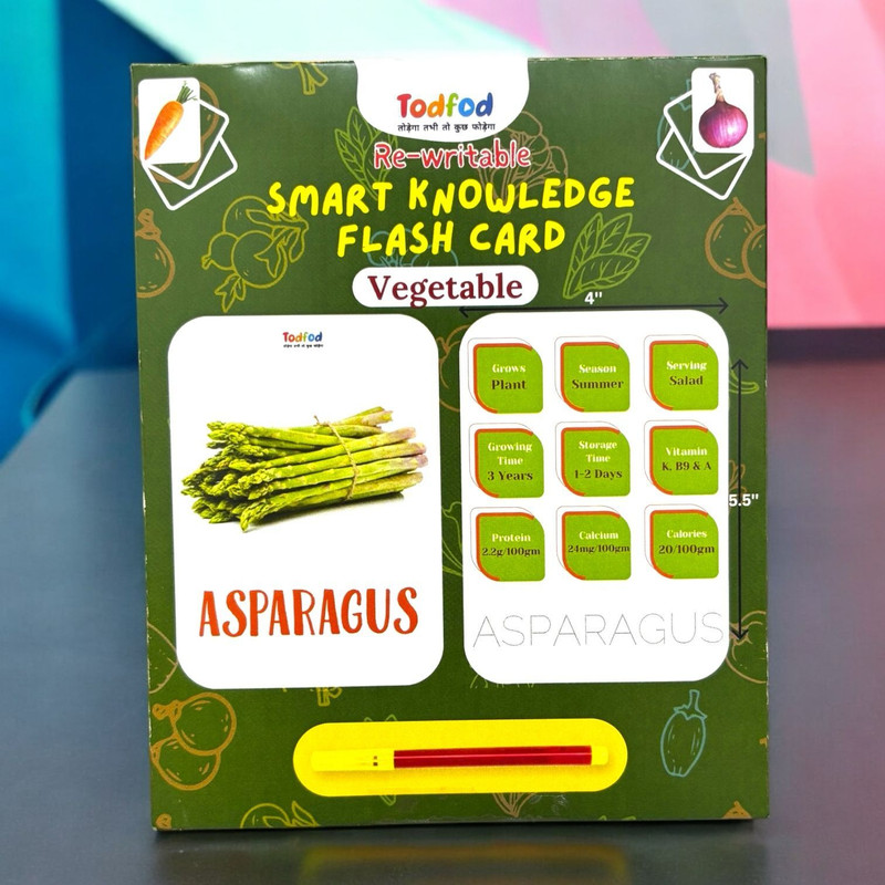 Todfod Vegetable Flash Cards for Kids Realistic Picture Learning Cards for Kids(Multicolor)