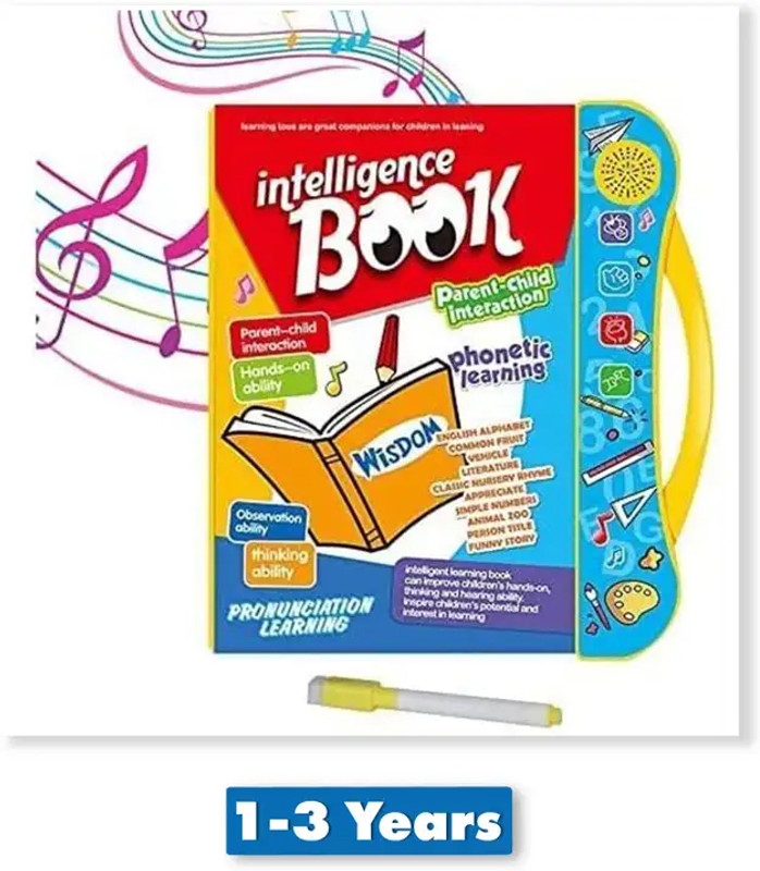 Vicorp Musical Learning Book for Kids Alphabet Numbers Animals Study Toy Boys Girls(Multicolor)