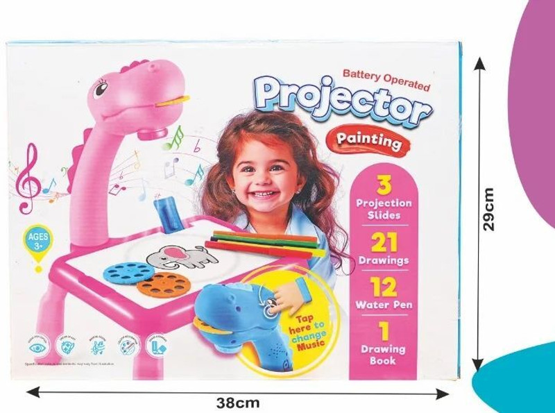 Mukul BIG Kids Drawing Projector Table | Toy Projector Drawing Board for Kids(Multicolor, Yellow, Pink, Blue)