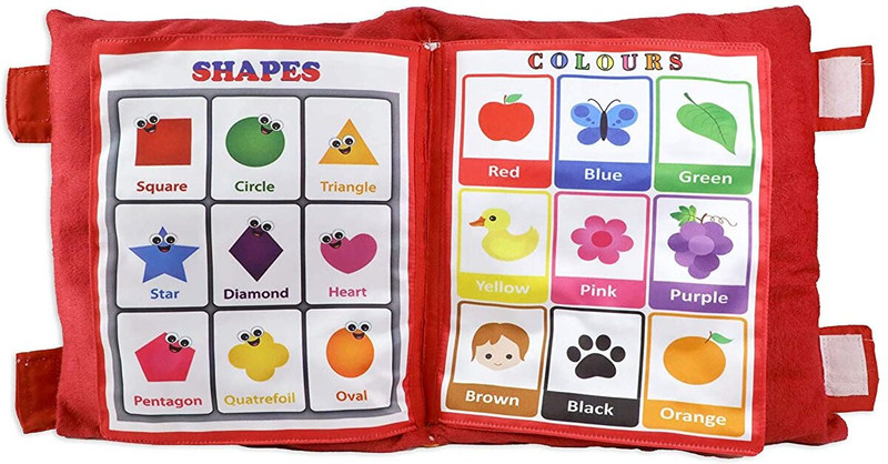 BHVMEY Soft Learning Book with India Theme – Transport, Months & Animals(Multicolor)