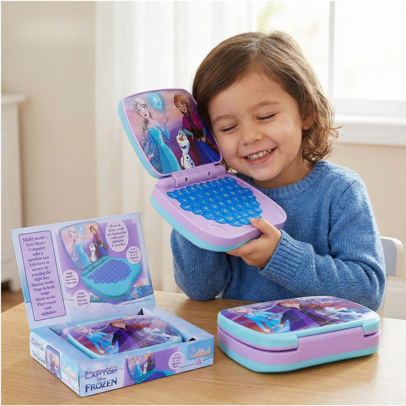 Kriiddaank Frozen Theme Educational Laptop Without Screen for Kids(Blue)