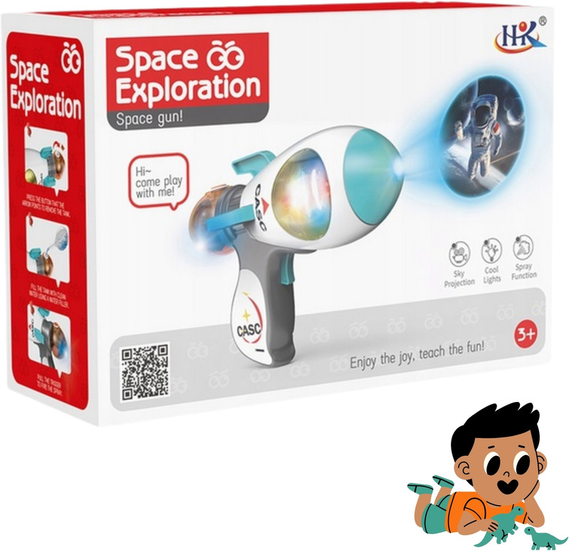 Zuuluzrs Learn With Fun Space Blaster Toy Gun with Astronaut Image Projector(Multicolor)