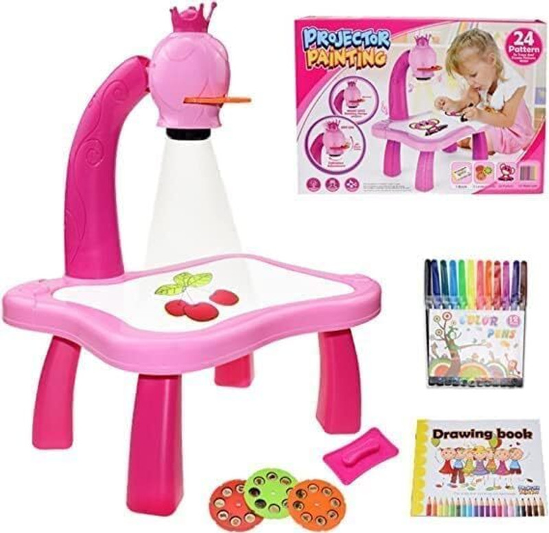 NIYAMAT Kids Smart Sketch Projector Desk LED Drawing Board(Multicolor)
